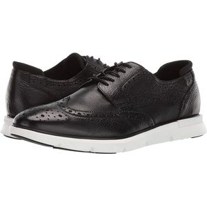NWT Kenneth Cole New York Dover Leather Wingtip Mens Shoes - Size 11 - black